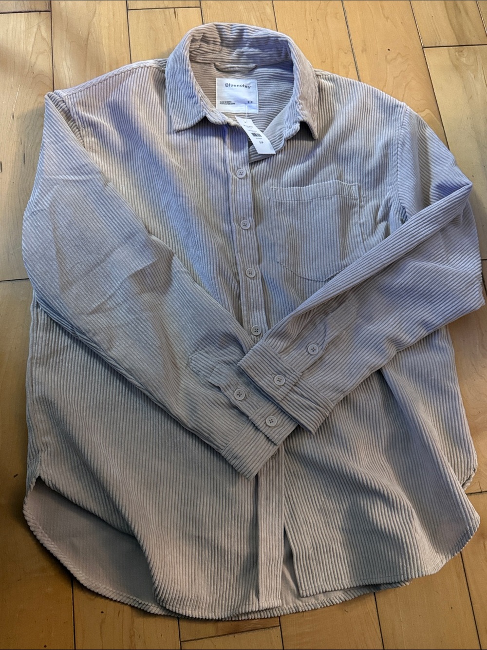 Bluenotes Light Taupe Corduroy Button-Down Shirt